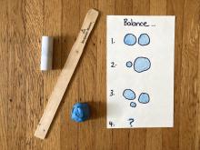 Materials and instructions for paint stick balancing