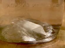 Very large crystal from slow cooling (rare)