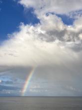 Rainbow from a ferry