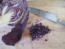 Cut up red cabbage (larger pieces work fine too)